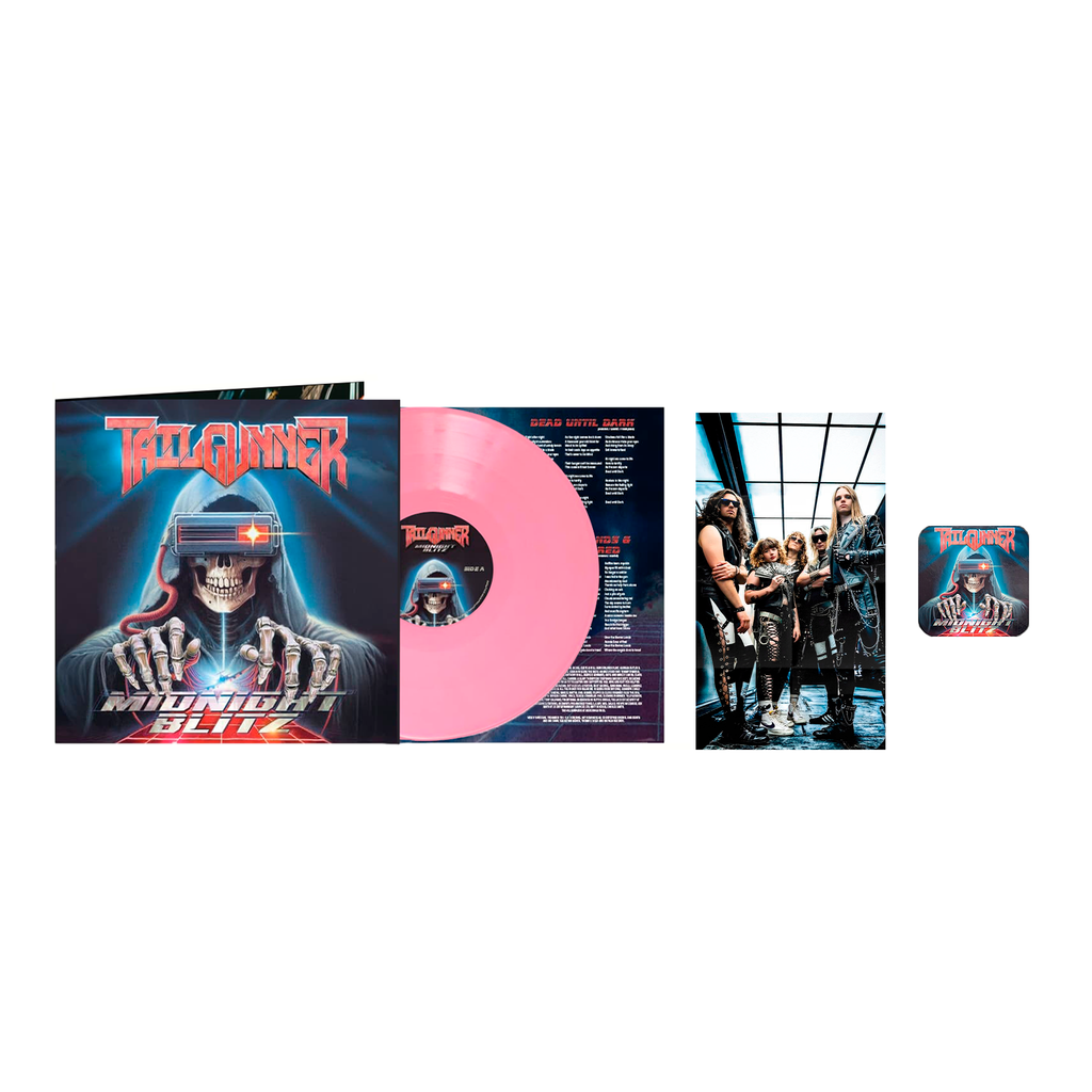 Midnight Blitz Laser Pink Vinyl Bundle - SIGNED by band + Poster & Sticker *LIMITED EDITION*